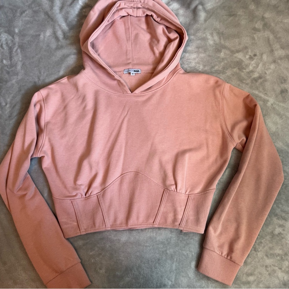 Fashionnova Cropped Corset Hoodie